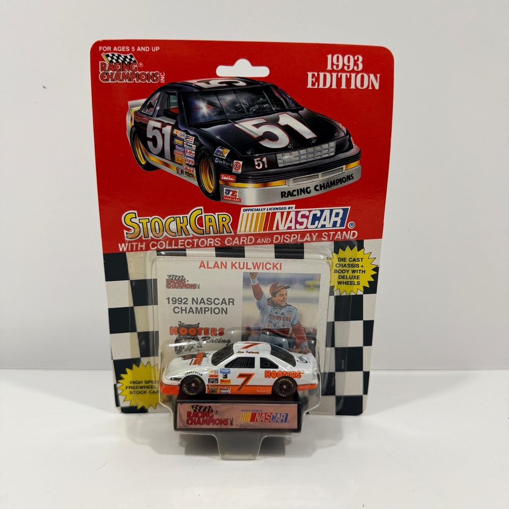 Racing Champions Diecast Car Unisex OS White New Alan Kulwicki Hooters NASCAR #7
